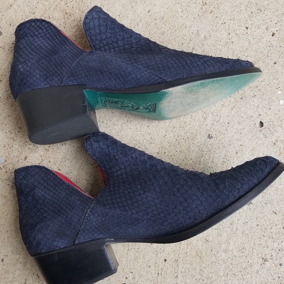 Chelsea Boots Navy Snake Size 10M - Picture 2 of 13